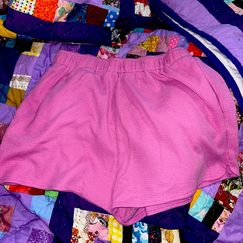 Pink sleep shorts